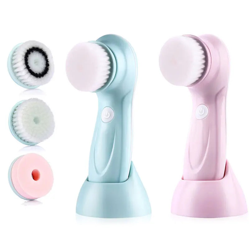 3 IN 1 Electric Facial Cleaner Face Cleansing Brush Wash Machine Spa Skin Care Massager Blackhead Cleaning Charging Main image