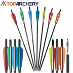 Carbon Crossbow Arrow with Replaced Arrowhead, Archery Bolts, Shooting Accessories, Hunting, ID8.8, OD7.6, 20"
