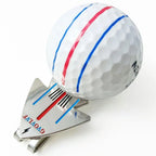 1pc Golf Putting Alignment Aiming Tool Ball Marker With Magnetic Hat Clip Aircraft pattern，Golf Training Accessories，For Golfer