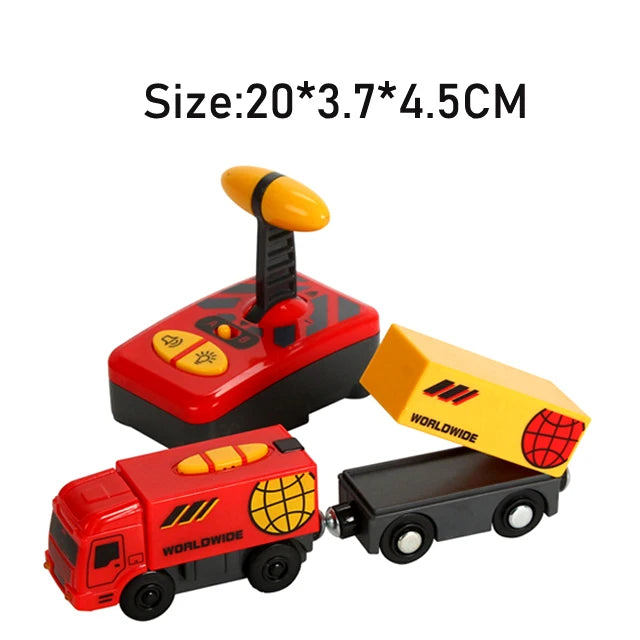 RC Electric Train Set Locomotive Magnetic Train Diecast Slot Toy Fit for Brand Wooden Railway Tracks Toys for Children Gifts