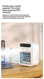 Wireless Air Conditioner Mini Portable Air Cooler Fan 500ml Ice Water Spray Humidifier For Home Air Conditioning Mist Fan USB