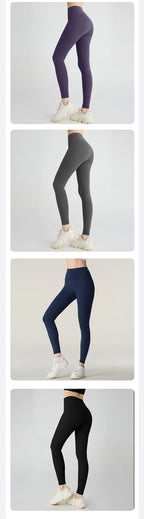 Naked feeling Yoga Leggings Women High Waisted Hip Lifting Fitness Leggings Running Cycling Pants Breathable Sports Leggings