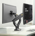 Desktop NB F160 + FP-2 Gas Spring Dual Arm for 17"-27" Monitor Holder + 10"-17" Laptop Support Air Press Mount Stand Load 2-9kg