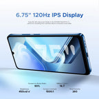 Global Version DOOGEE Note59 Pro+ 5G Smart phone Android 15 6250mAh Battery 6.75'' 120Hz Screen 12GB 512GB AI Camera Cell Phone
