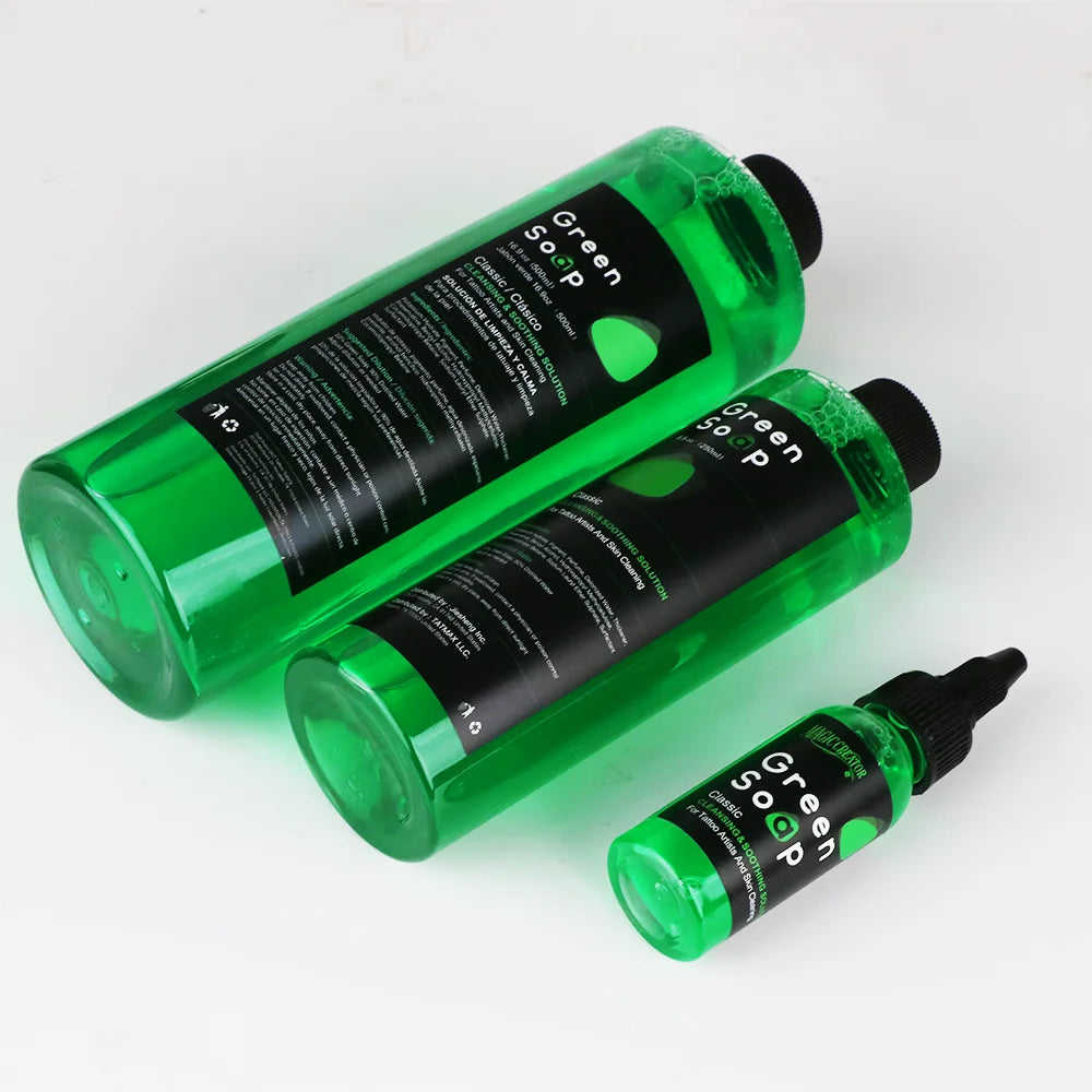 Tattoo Green Soap and Blue Soap - Super Concentrated Tattoo & Piercing Cleanser for Tattoo Studios, Tattoo Artist & Beginner