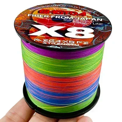 8 Strands Multifilament Fishing Lines Sea Wire Fly Carp Braided Line X8 Spinning Lure Fishing Cord for Bass 300m/500m 18lb-78lb