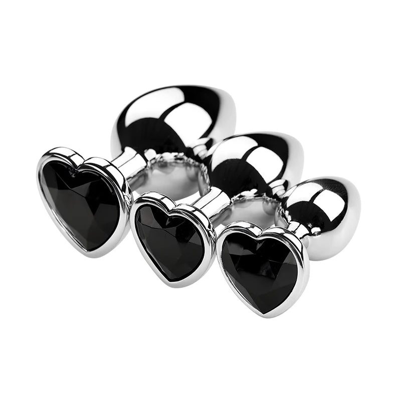 Metal Anal Plug for Women Men Couples Butt Plug Butt Toy Adult Game Masturbator Anal S/M/L Diamond Sex Toy for Adult Products