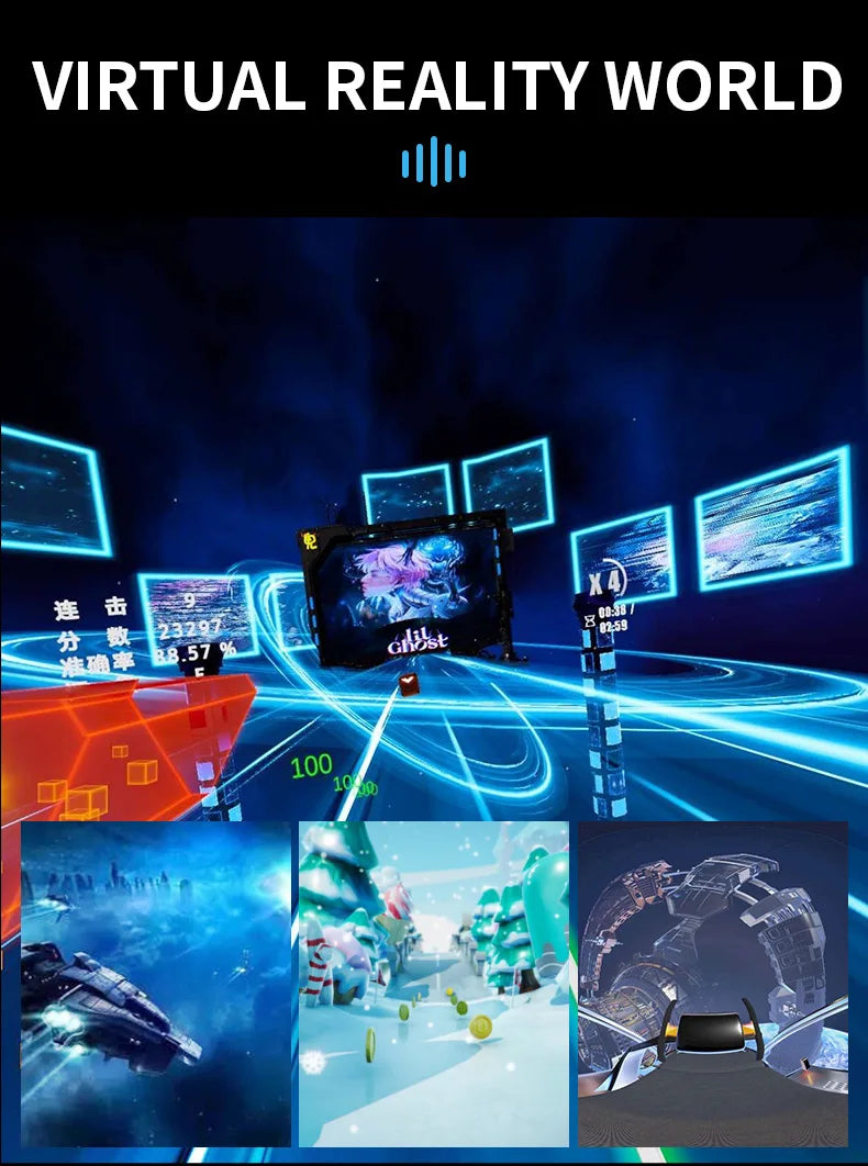 Shinecon Viar Virtual Reality VR Glasses Headset 3D Device Helmet Goggles Lenses For Smartphone Smart Phone Game Cell Mobile Set