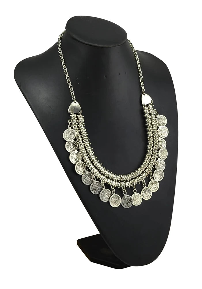 Multi-style Vintage Coin Choker Necklace for Women Boho Afghan Ethnic Gypsy Native Tribal Dress Turkish Pakistan Indian Jewelry