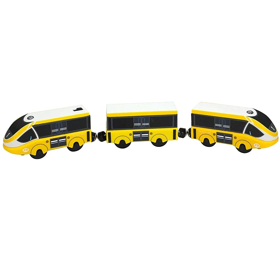 Locomotive Magnetic Car Electric Train Toys Fit All Brand Biro Wooden Diecast Slot Train Track Railway Educational Toys For Kids