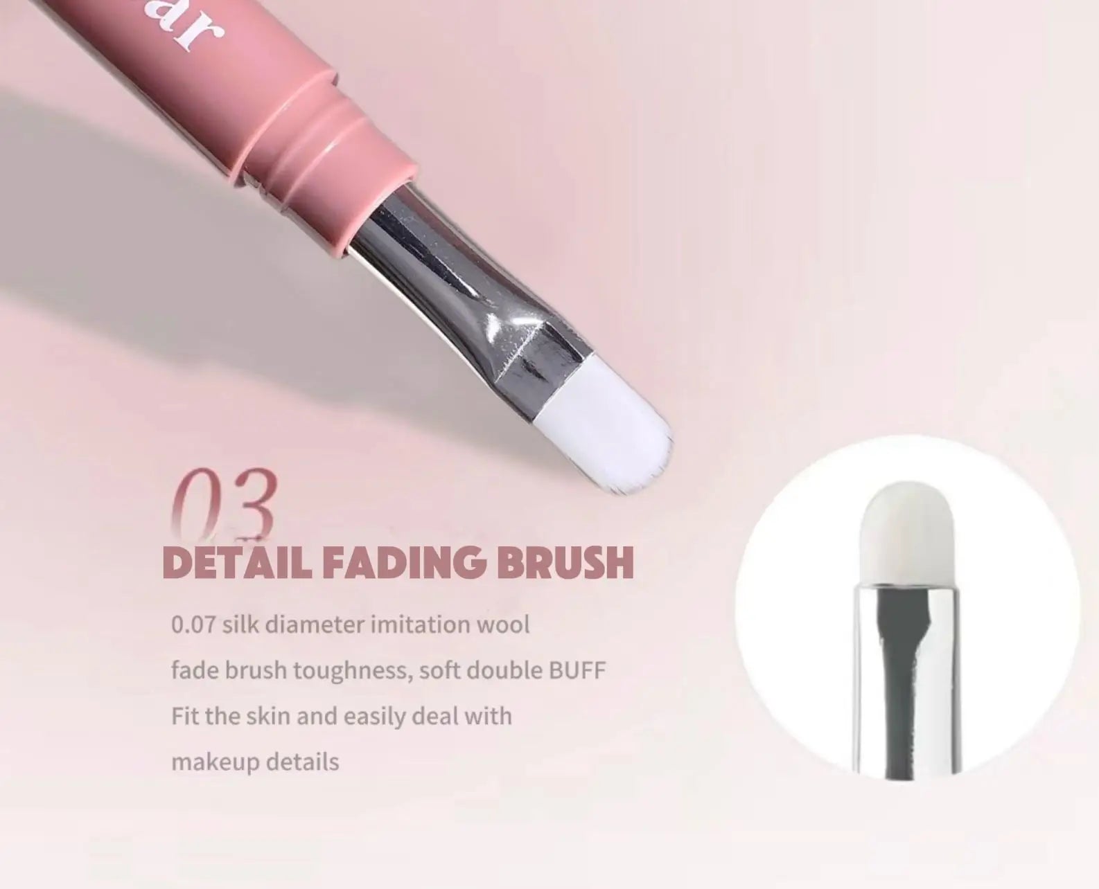 Matte Brightening Lying Silkworm Pen Pink Brown Two-color Highlighter Contour Shadow Pen With Detail Blending Brush Eye Makeup