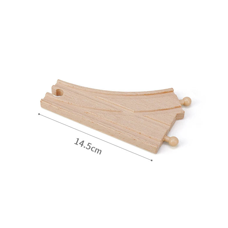 Wooden Train Track Assembly Toys For All Thomas Trains Car Bridge Piers Traffic Light Beech Wooden Railway Kid Creative Toy