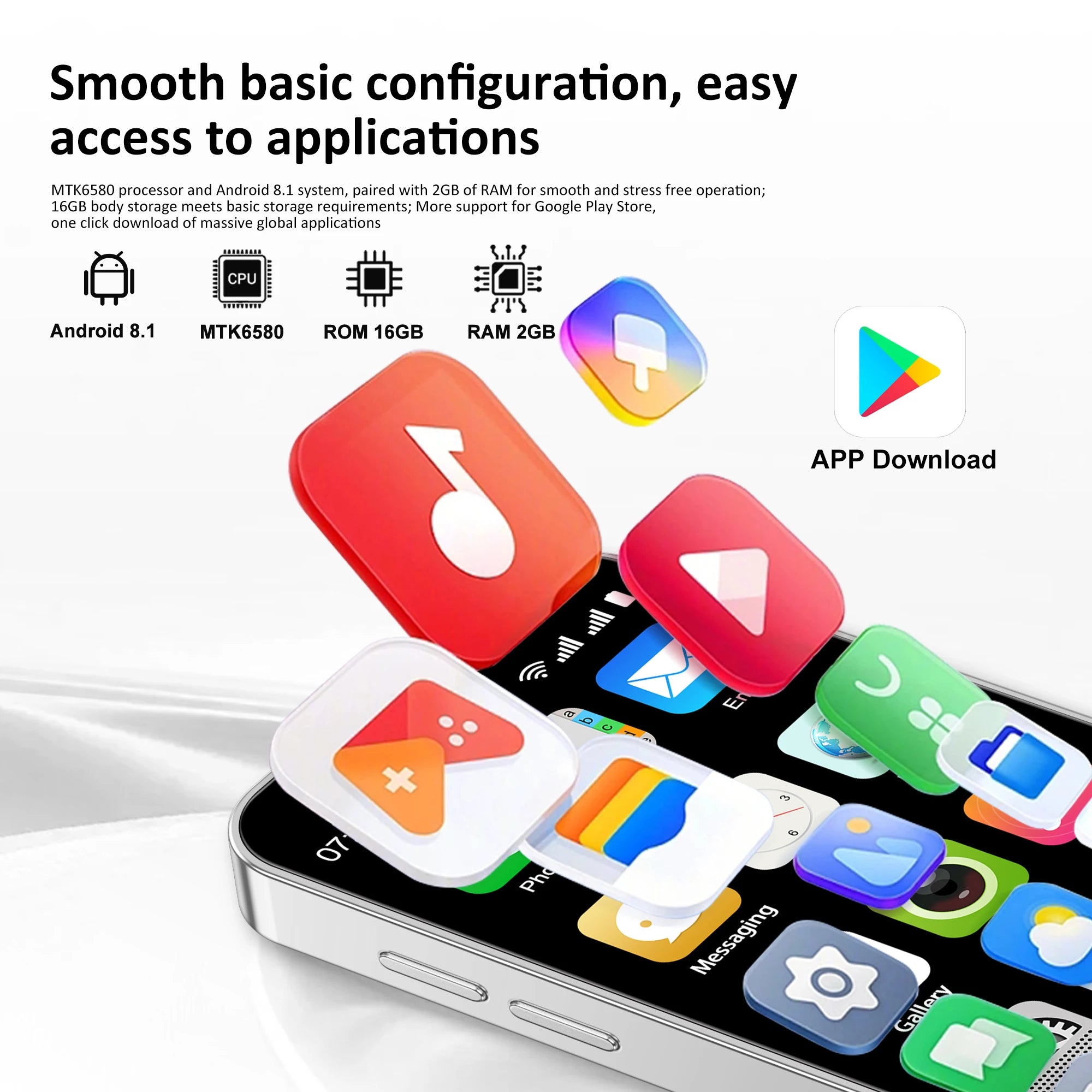 SERVO 18SE MINI 3G Pocket Smartphone Android System Google Play 16GB ROM 2MP Camera WiFi Super Small Smart Phones 2 SIM Standby