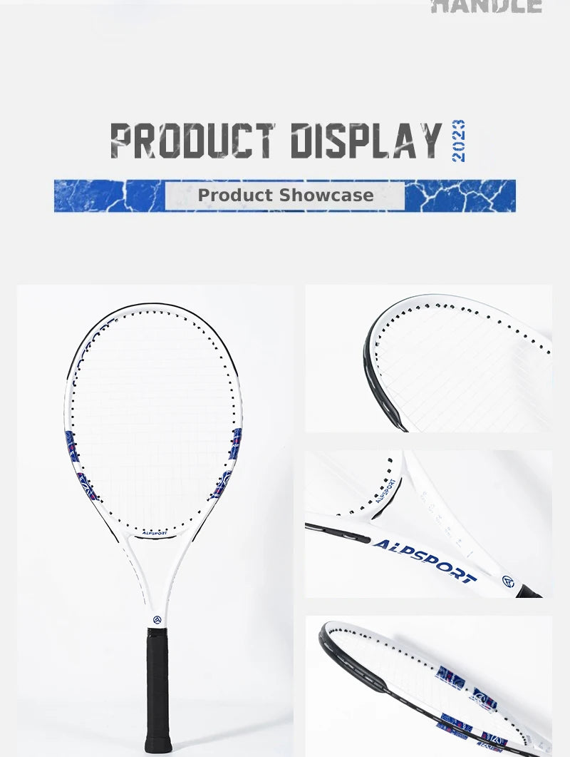 ALPSPORT Carbon Fiber Tennis Racket T800 18K-Professional Grade with Bag&Strap Lightweight Training Racquet for Adults Men&Women