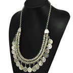 Multi-style Vintage Coin Choker Necklace for Women Boho Afghan Ethnic Gypsy Native Tribal Dress Turkish Pakistan Indian Jewelry