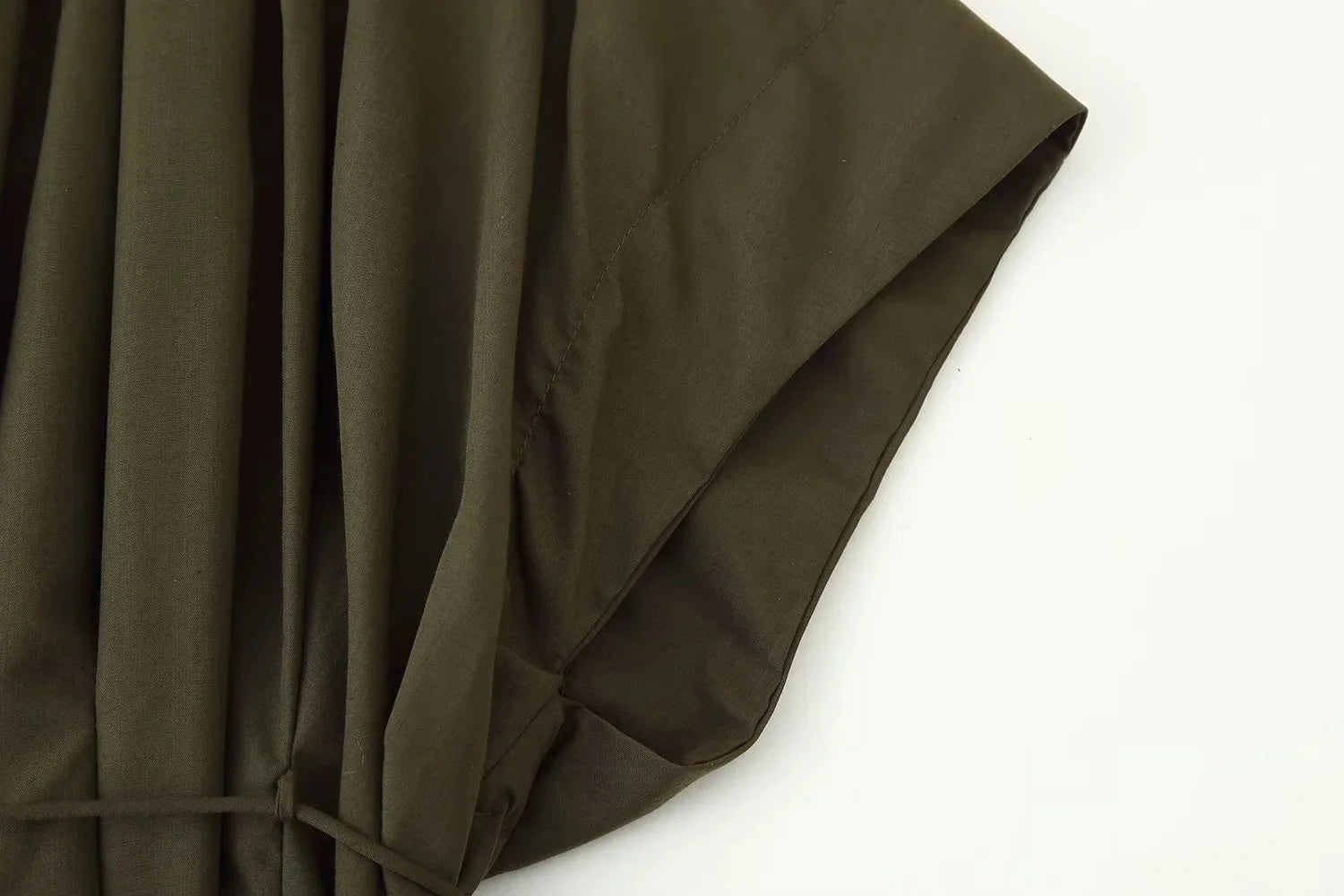 KONDALA 2026 Spring Summer Vintage Women Dress Fashion Single Breasted Sashes Draped V Neck Sleeveless Chic Brown Ladies Dresses