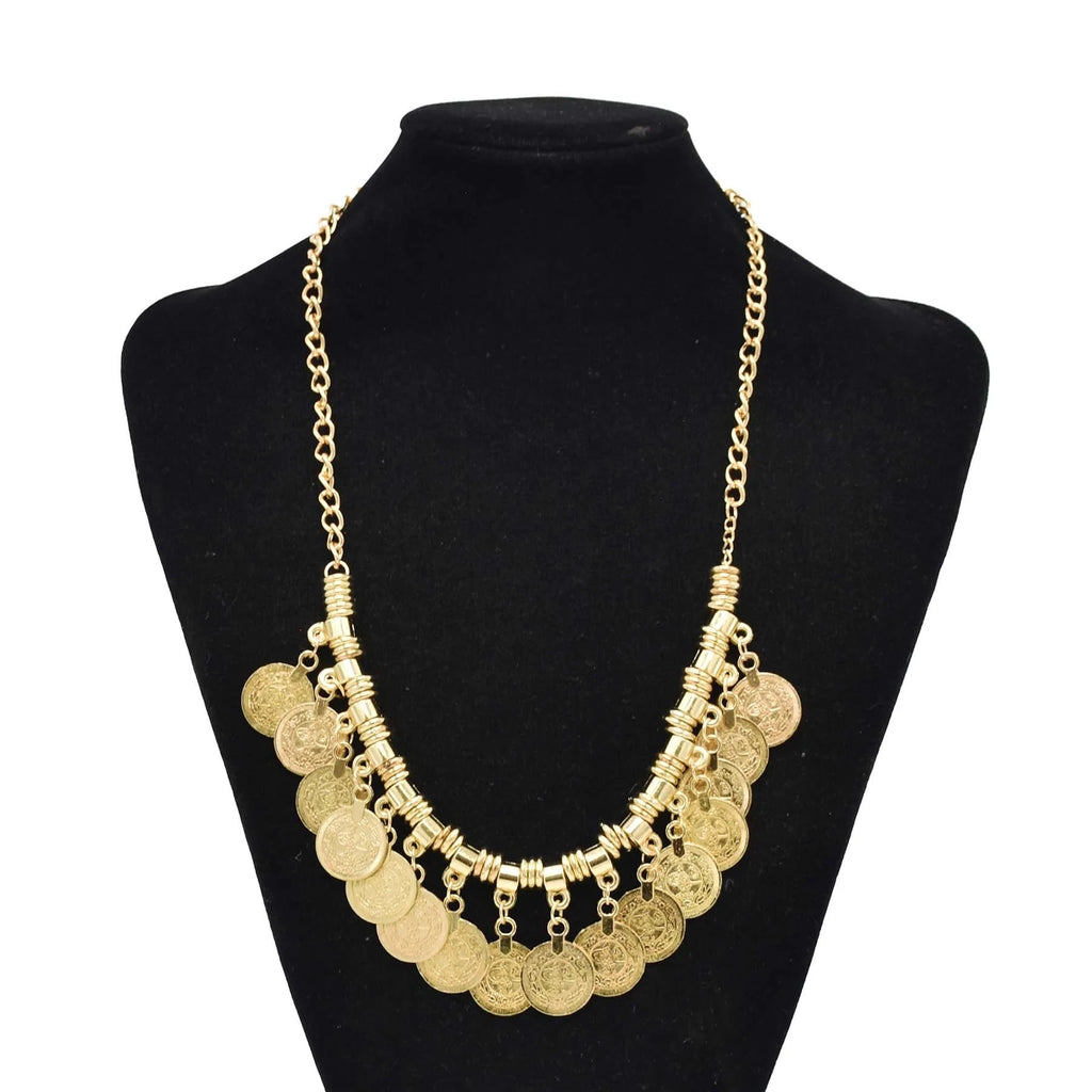 Multi-style Vintage Coin Choker Necklace for Women Boho Afghan Ethnic Gypsy Native Tribal Dress Turkish Pakistan Indian Jewelry