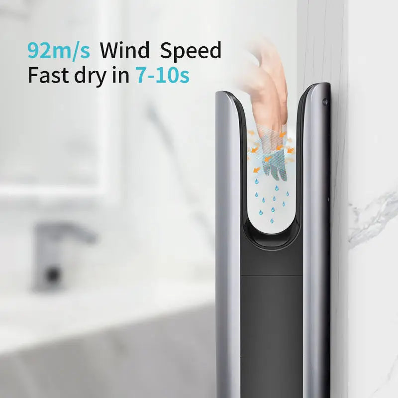AIKE New Vertical Hand Dryer Slim, HEPA Filtered Jet Hand Dryer for Bathroom,110-220V,Model AK2065 Main image