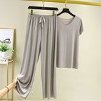 two piece set women top and pants Summer 2 piece sets womens outfits vacation 2026 new collection wide leg pants elegant casual