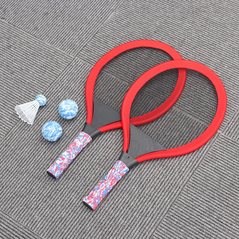 Eva Durable Kids Tennis Rackets Set Lightweight Children Beach Ball Sports Game Plastic Outdoor Racquet Sports Multi