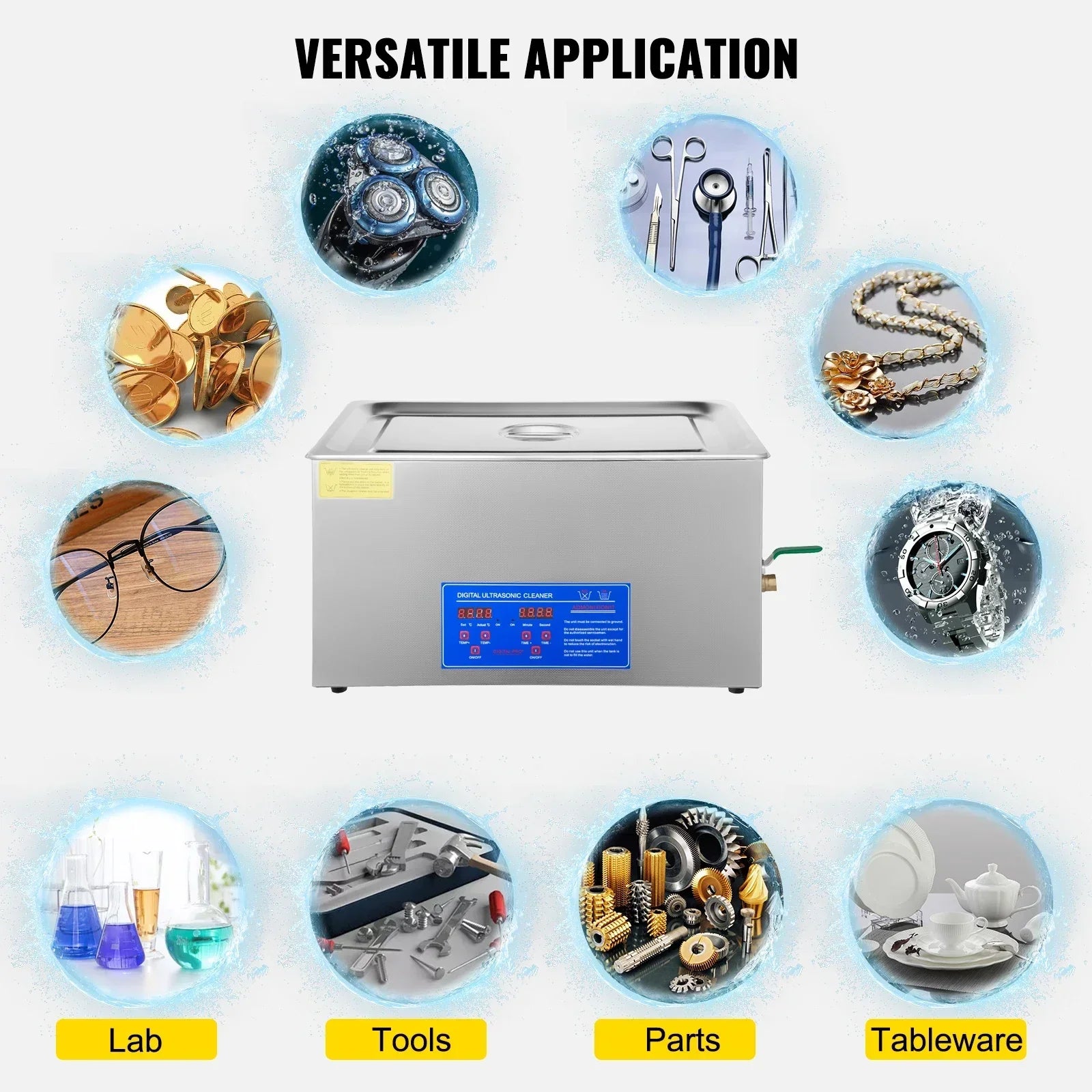 SIHAO 1.3L 2L 3L 6L 10L 15L 22L 30L Ultrasonic Cleaner Lave-Dishes Portable Washing Machine Diswasher Ultrasound Home Appliances