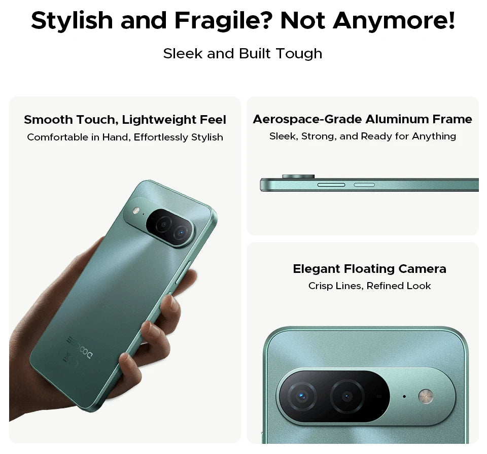 World Premiere DOOGEE B10 Smartphone 7600mAh Battery 6GB 256GB 6.6'' Display 64MP AI Camera Gemini AI Android 16 Mobile Phone