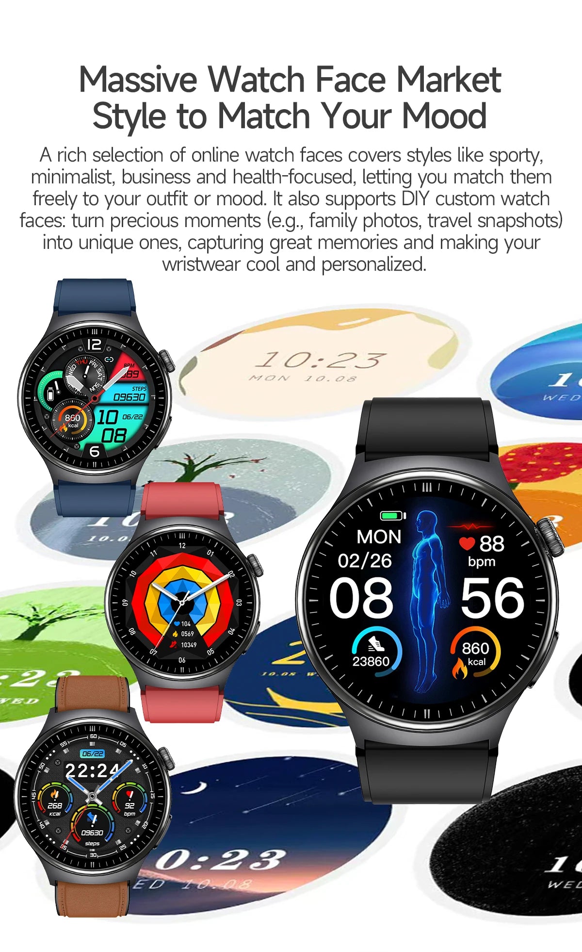 New Accurate ECG Smart Watch Blood Lipids Five Viscera Health Check Body Temperature BT Call Sports Smart Watches For Men 2026