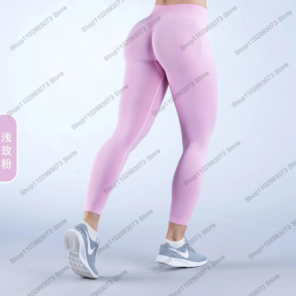 Women's High Waist Seamless Yoga Leggings Tummy Control Butt Lifting Workout Pants Soft Athletic Leggings for Gym Fitnes Running