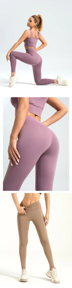 tichers Women High Waist Yoga Leggings Butt Lifting Tummy Control No Through Soft Quick Dry Workout Leggings Gym Running Fitness