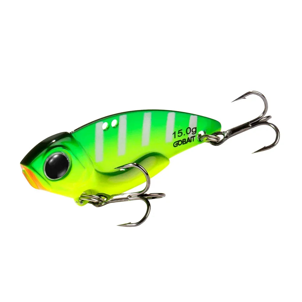 Metal Jig VIB Lure 7g 10g 15g Spoon Spinner Laser Painting Fishing Tackle Treble Hooks Swimbait Pesca Bait Spinnerbait VIBRATION