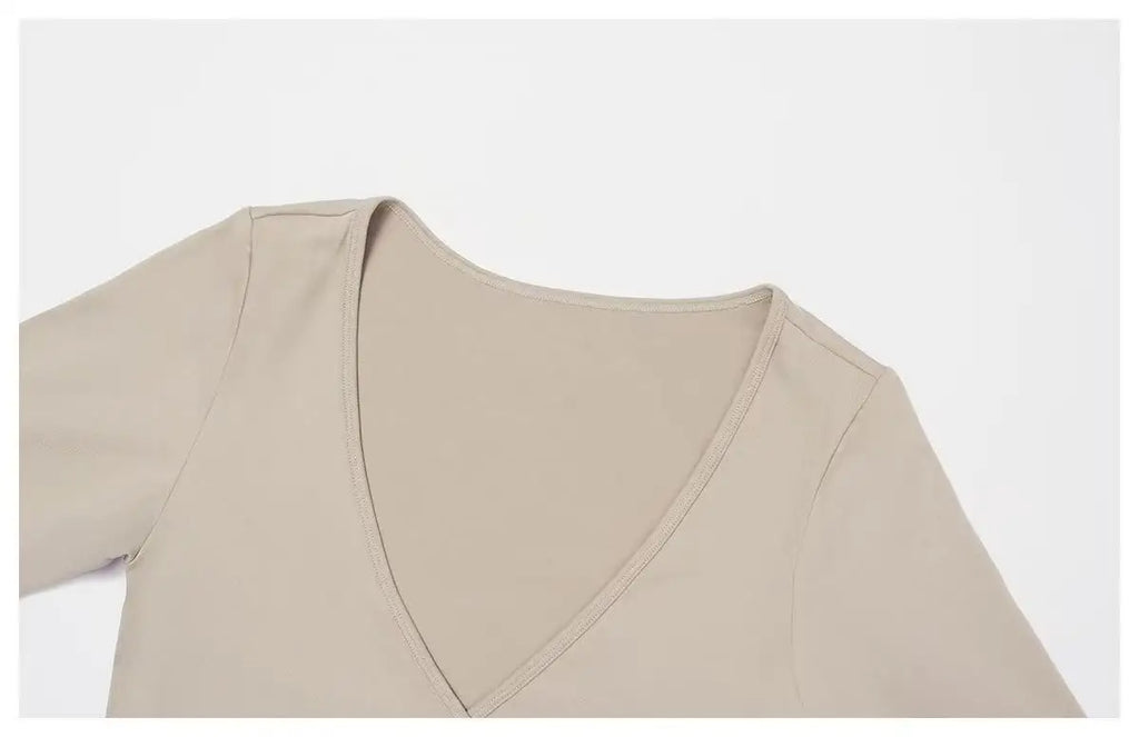 Yoga Clothing Cover-up for Women with Cross Straps, Slim Fit Sports Top, Fitness Long-sleeved and Beautiful Pilates Clothing