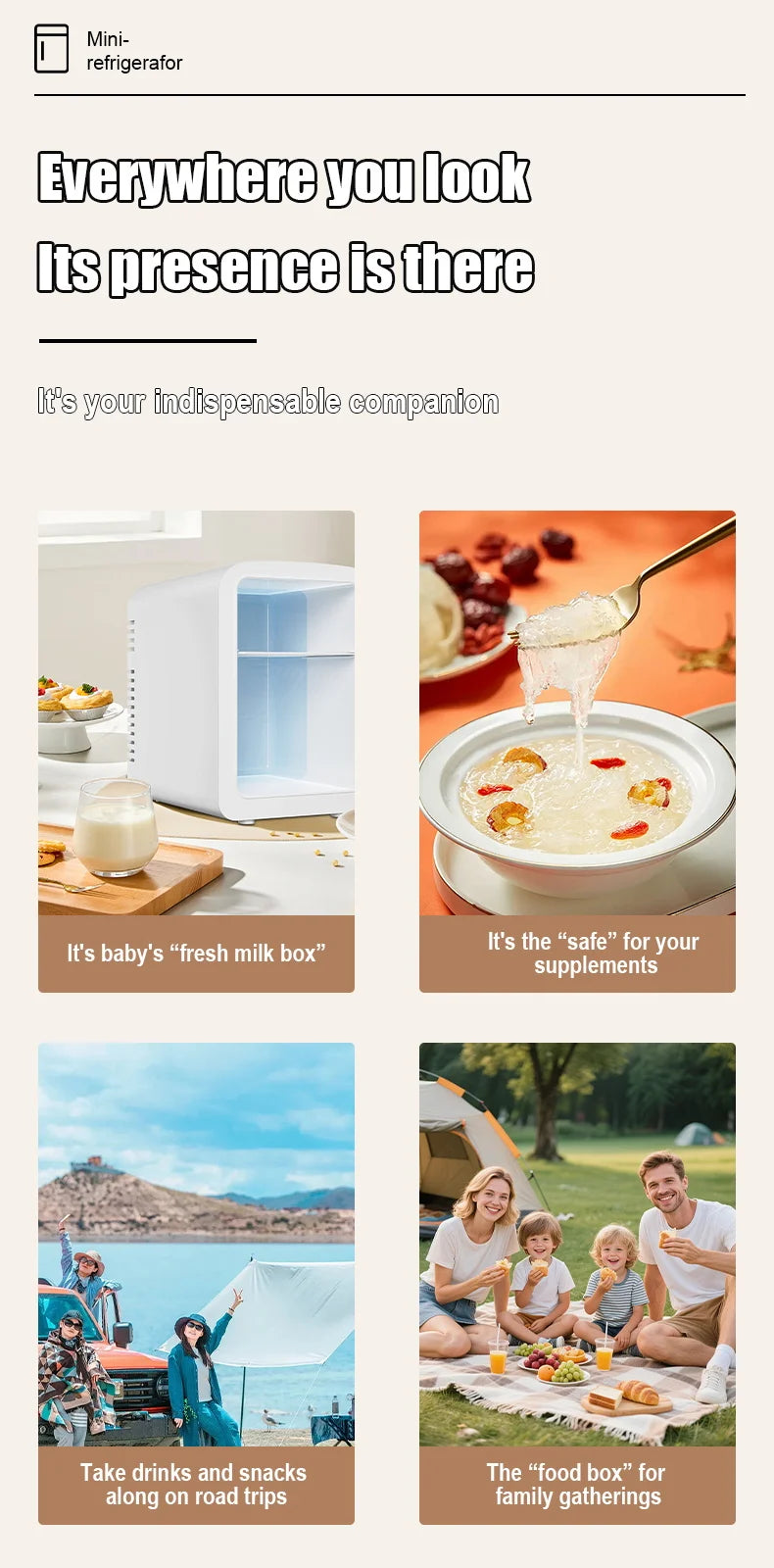 Mirror Car Refrigerator Home Small Fridge Mask For Makeup Cosmetics Home Refrigerator Cooling With LED Light Refrigerator For Makeup 4L/6L EU