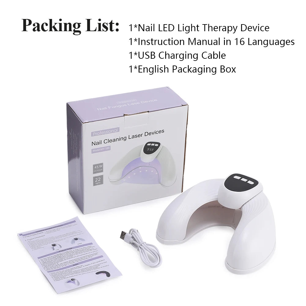Household Fungal Nail Laser Device Wireless Foot Repair Toenail Fingernail Anti Fungus Infection Paronychia Onychomycosis Care