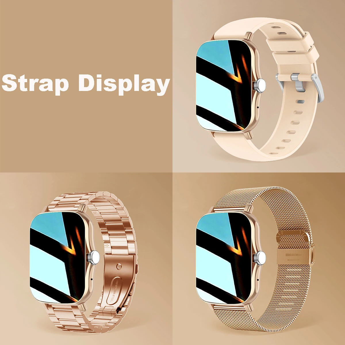 NEW 2025 Fashion SmartWatch Android Phone 2.01" Color Screen Full Touch Custom Dial Watch Women Bluetooth Call Smart Watch Men