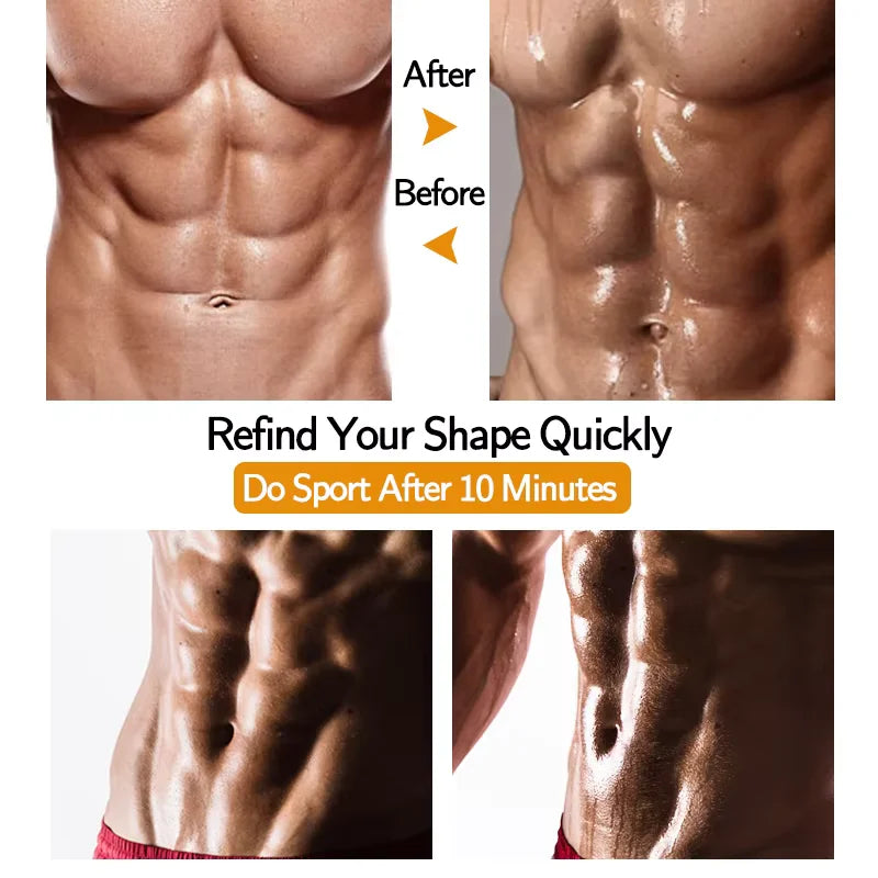 Men Sweat Sauna T-shirt Heat Trapping Compression Shirts Waist Trainer Sportswear Slimming Sauna Suit Fitness Fat Burning Tops