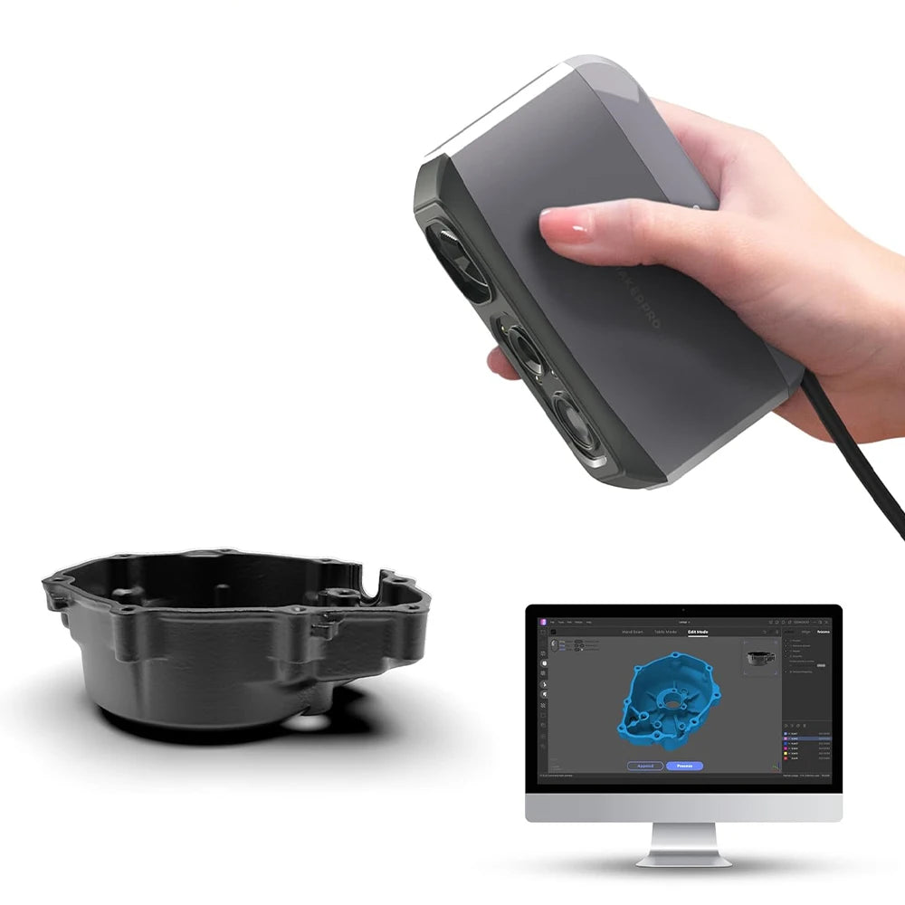 3DMakerpro Moose Lite 3D Scanner, NIR Light Source, 0.05mm Accuracy, 0.10mm Resolution, 24-bit Color Camera, 10fps Frame Rate, Anti-Shake Lenses, Compatible with Windows/MacOS - Luxury Version