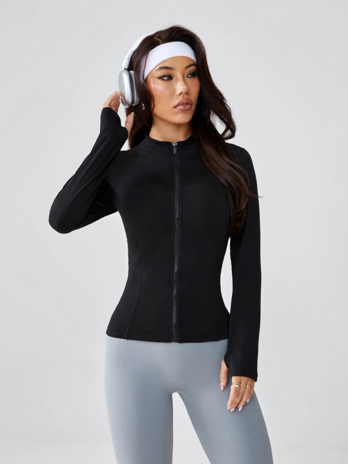 Women's Spring & Autumn Slim-Fit Quick-Dry Zippered Yoga Jacket