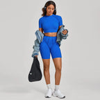 Seamless Yoga Sets Sports Fitness High Waist Hip-lifting Shapeing Trousers Backless Bra Suit Workout Gym Leggings Sets for Women