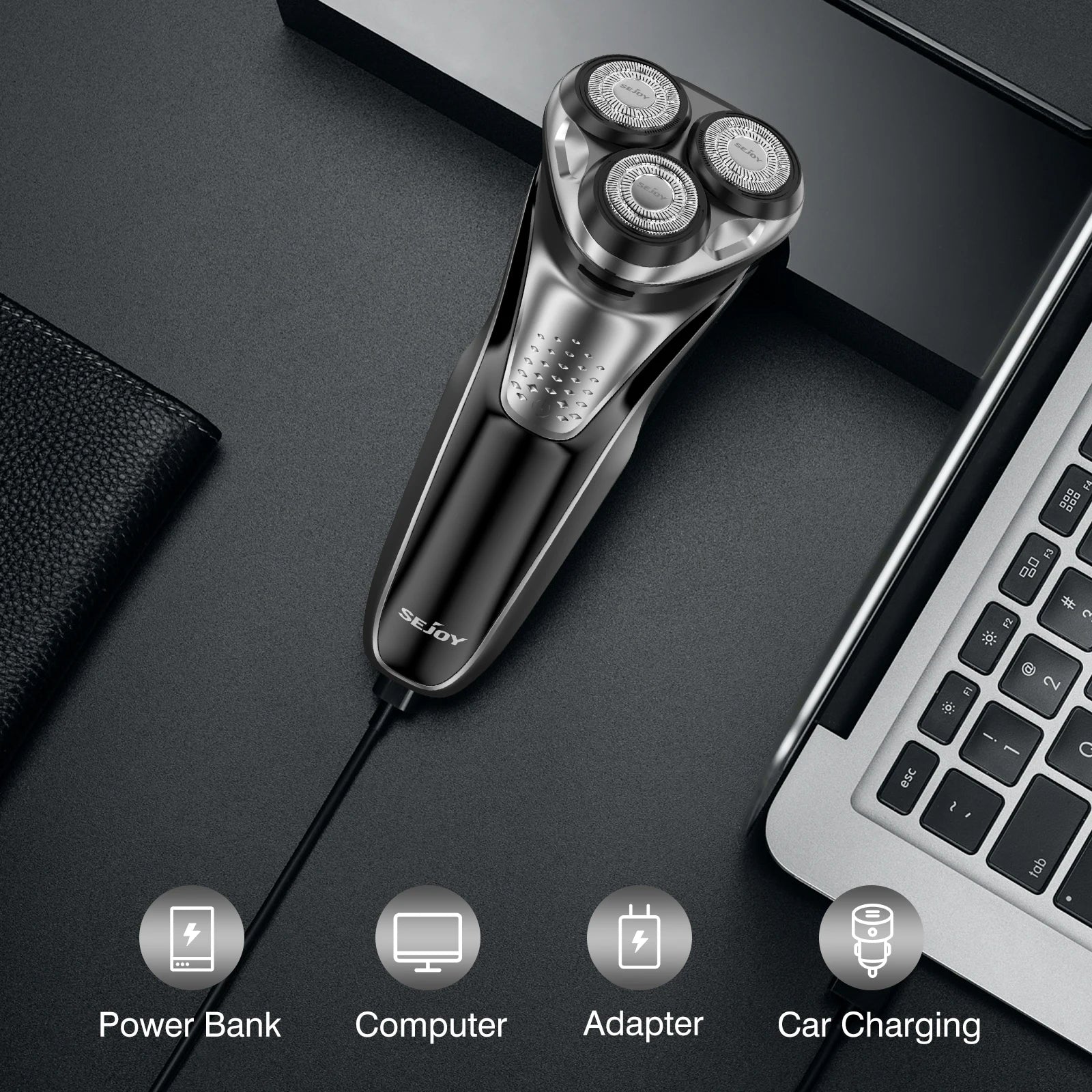 Electric Shaver for Men,Wet & Dry Shave Hair Trimmer,Waterproof  for Men Cordless Razor with Pop up Trimmer Precision Trimmer