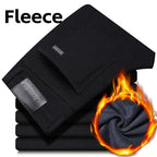 Wthinlee New Business Men's Jeans Casual Straight Stretch Fashion Classic Blue Black Work Denim Pant Trousers Male  Clothing