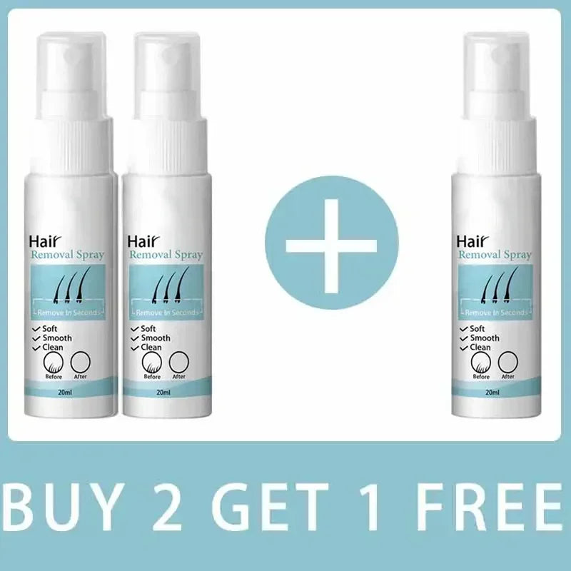 Permanent Hair Removal Spray Dissolves Hair Instantly Sprays On Effortlessly Gentle on Skin Pain-Free Long-Lasting Results