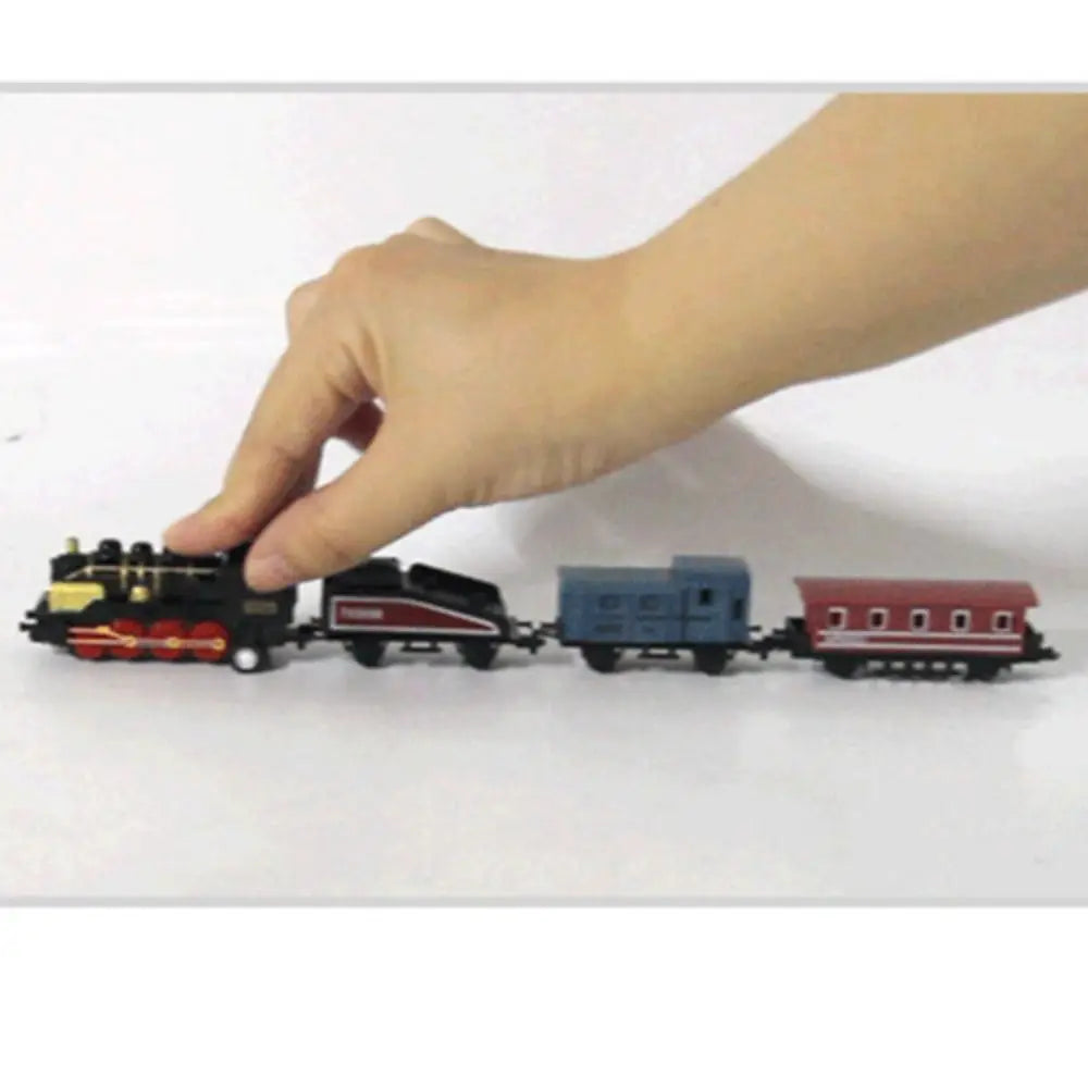 Car Vehicles Retro Steam Train Pull Back Model Diecast 1:60 Alloy Toy Train Kids Toys Set For Boys Gifts Kids Birthday