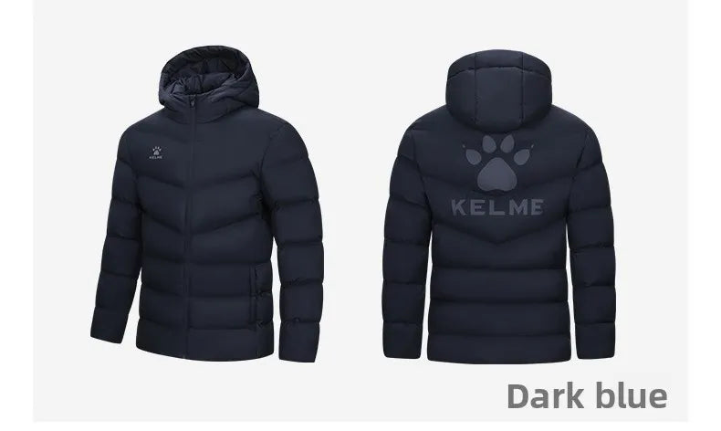 Kelme Children's Warm Cotton Jacket Winter Football Training Cotton Jacket Student Sports Down Jacket Coat