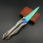 Tactical Shooter Foldable Butterfly Blade - 3D Engraved Collectible Toy Portable Melee Gear for Cosplay/Gaming Accessory Gifts