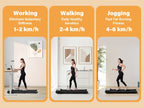300lbs Treadmill for Home 2.5HP Treadmills Walking Pad LCD Digital Data Display 2in1 Walking Running Fitness Exercise Machine