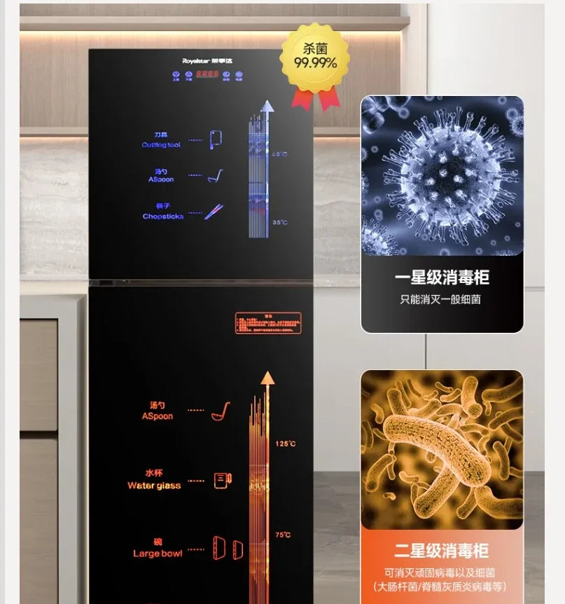 220V Royalstar Small Disinfection Cabinet Portable High Temperature Kitchen Commercial Household Desktop UV Sterilizer WAQ