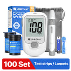 LinkSun G-425-1 Blood Glucose Meter 50/100 pcs Test Strips and Lancets Diabetes Medical  Glucosemeter Testing Blood Sugar Tester