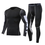 Men's Running Tracksuit Training Fitness Sportswear Set Compression Leggings Sport Clothes Gym Tight Sweatpants Rash Guard Lycra