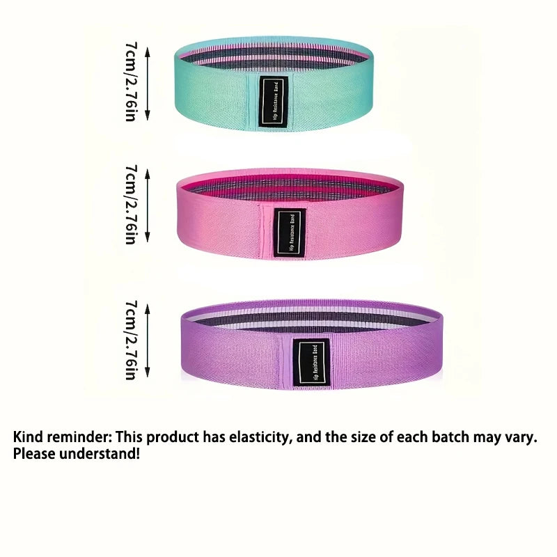 3pcs Fabric Resistance Bands for Working out Stretch Booty Legs Yoga Starter Pilates Flexbands Exercise Fitness Training