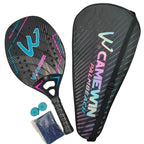 3K Camewin Beach Tennis Racket Full Carbon Fiber Rough Surface Outdoor Sports Racket For Men Women Adult Tennis Racket The New